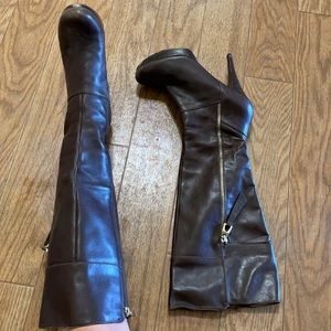 Guess brown leather boots